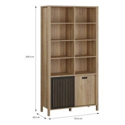 Regał Jytana JTNR723 dąb mauvella/czarny