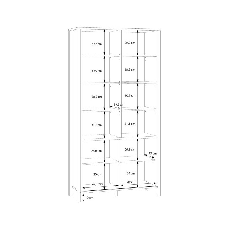 Regał Jytana JTNR723 dąb mauvella/czarny