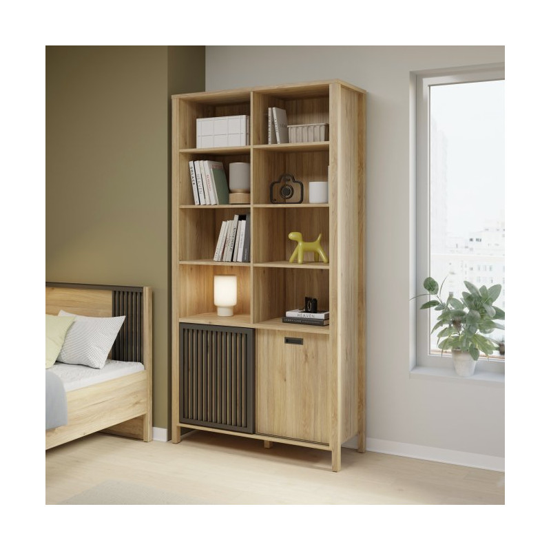 Regał Jytana JTNR723 dąb mauvella/czarny