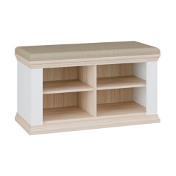 Ławeczka tapicerowana Pontypool PNTD122 biały/dąb riva