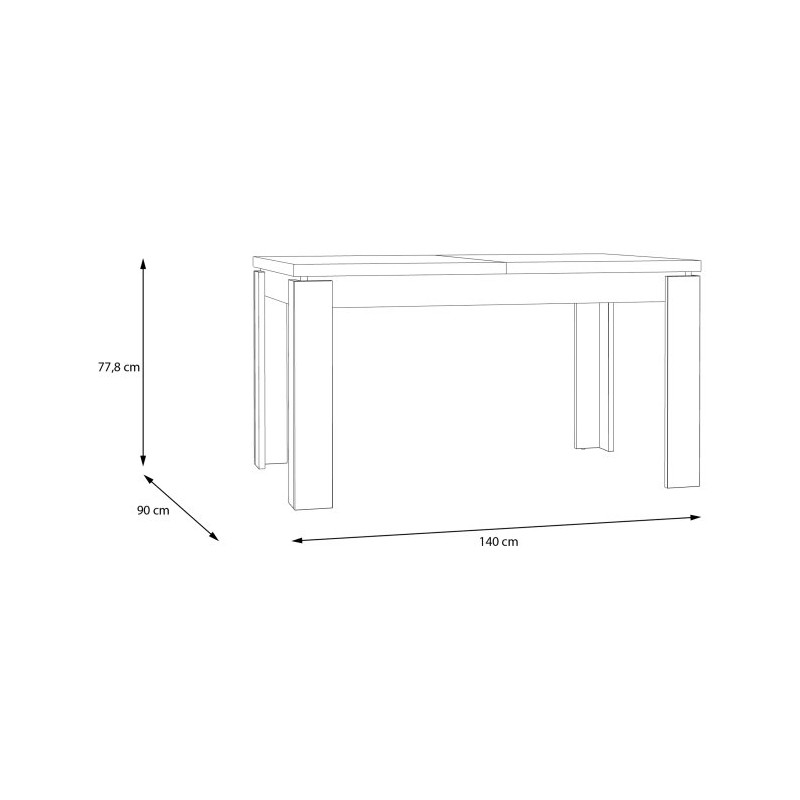 Stół rozkładany Tables TBLT7118 dąb antyczny