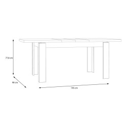 Stół rozkładany Tables TBLT7118 dąb antyczny