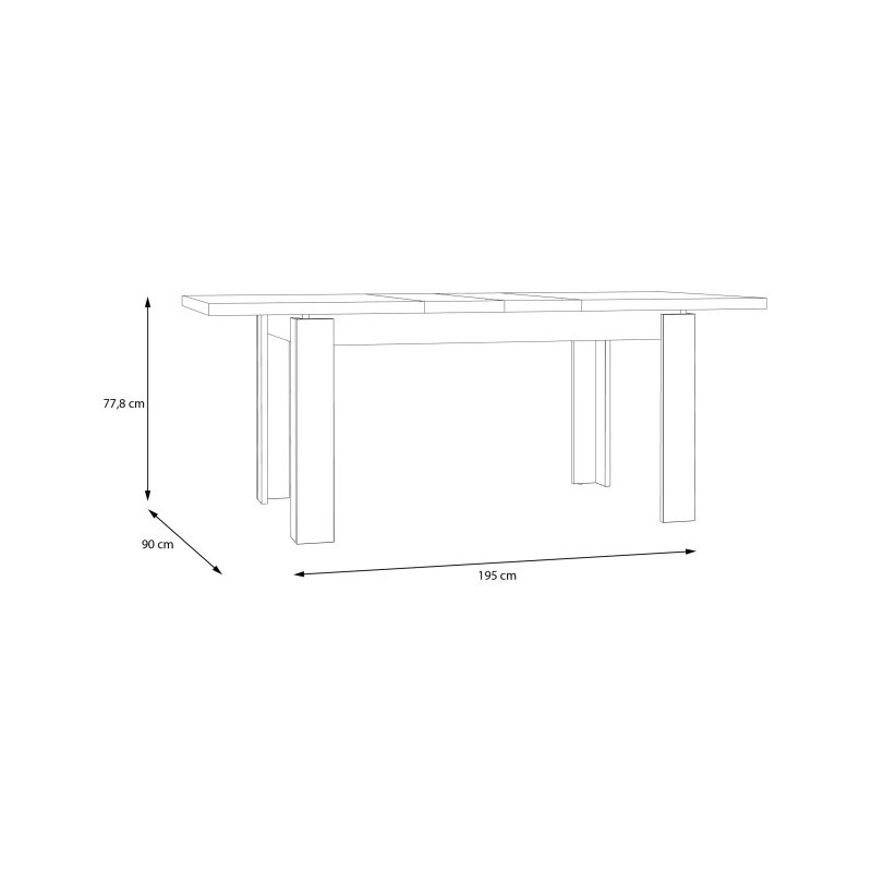 Stół rozkładany Tables TBLT7118 dąb antyczny