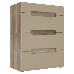 Nowoczesna komoda Tiziano TZMK31 dąb antyczny/beżowy połysk