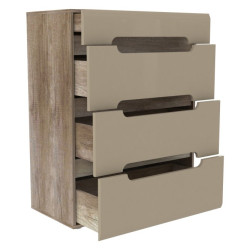 Nowoczesna komoda Tiziano TZMK31 dąb antyczny/beżowy połysk