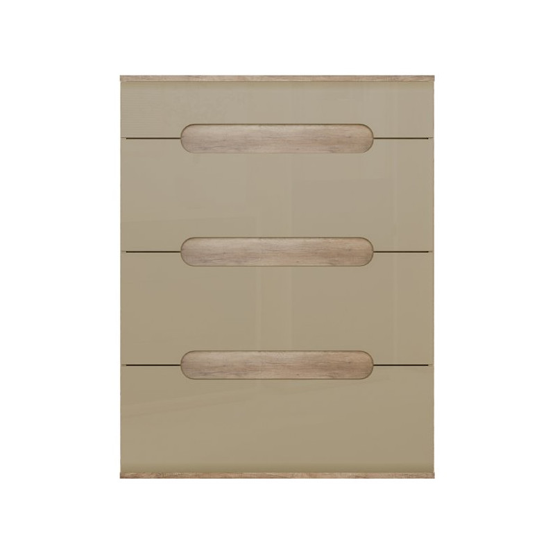 Nowoczesna komoda Tiziano TZMK31 dąb antyczny/beżowy połysk