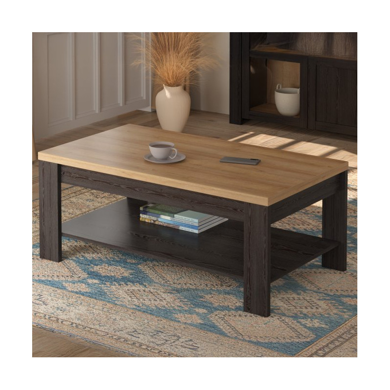 Stolik kawowy 100 cm Chisbury BRCT501 dąb riviera/dąb cabezone