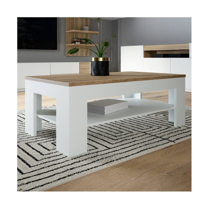 Stolik kawowy 110 cm Lewisville CFTT5016 secret grey/dąb valencia