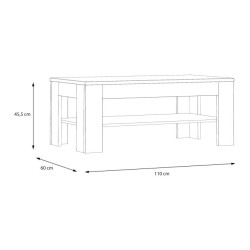 Stolik kawowy 110 cm Lewisville CFTT5016 secret grey/dąb valencia