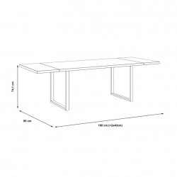 Stół loftowy Tables TBLT483 dąb artisan
