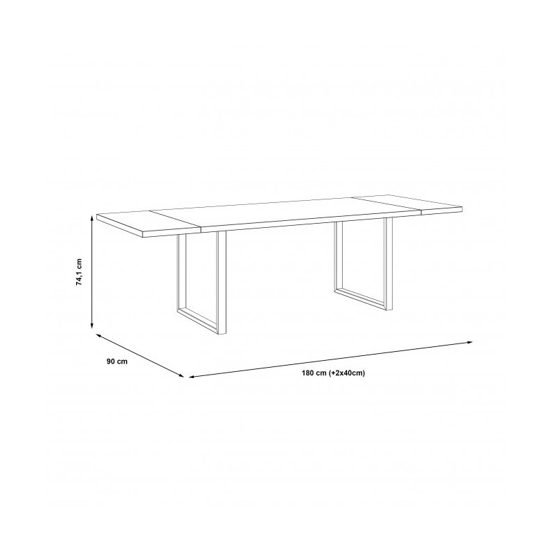 Stół loftowy Tables TBLT483 dąb artisan