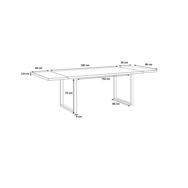 Stół loftowy Tables TBLT483 dąb artisan