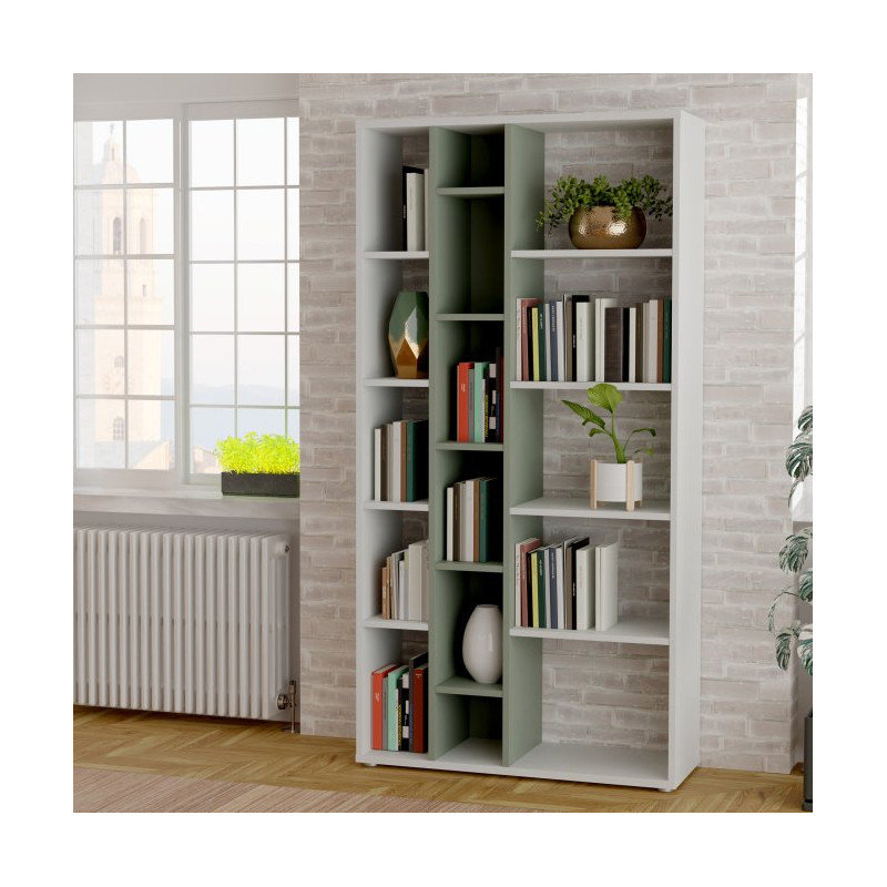 Regał ażurowy Neverwinter NVTR731 secret grey/szałwia