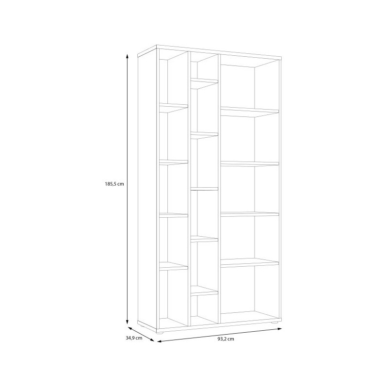 Regał ażurowy Neverwinter NVTR731 secret grey/szałwia