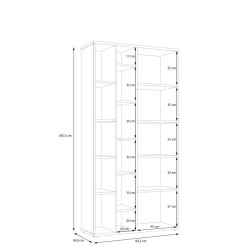 Regał ażurowy Neverwinter NVTR731 secret grey/szałwia