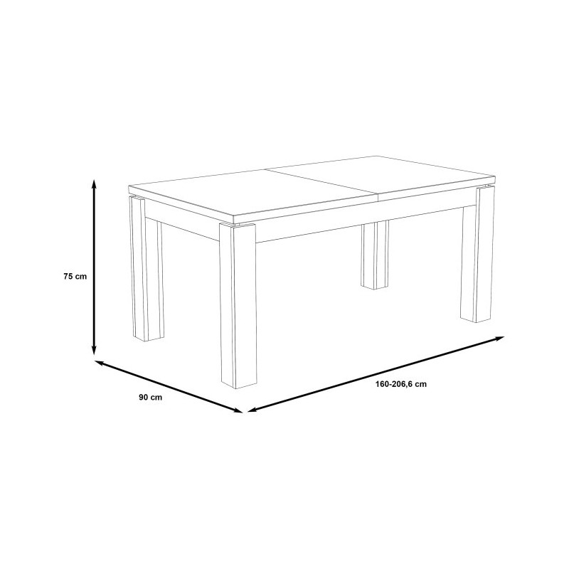 Stół rozkładany Portland LATT44 dąb postarzany