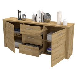 Szeroka komoda nowoczesna Portland PRTK24 dąb postarzany