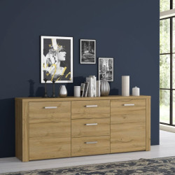 Szeroka komoda nowoczesna Portland PRTK24 dąb postarzany