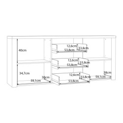 Szeroka komoda nowoczesna Portland PRTK24 dąb postarzany