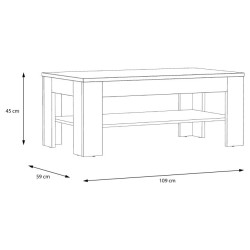 Stolik kawowy 110x60 cm Attention CFTT5016 dąb riviera