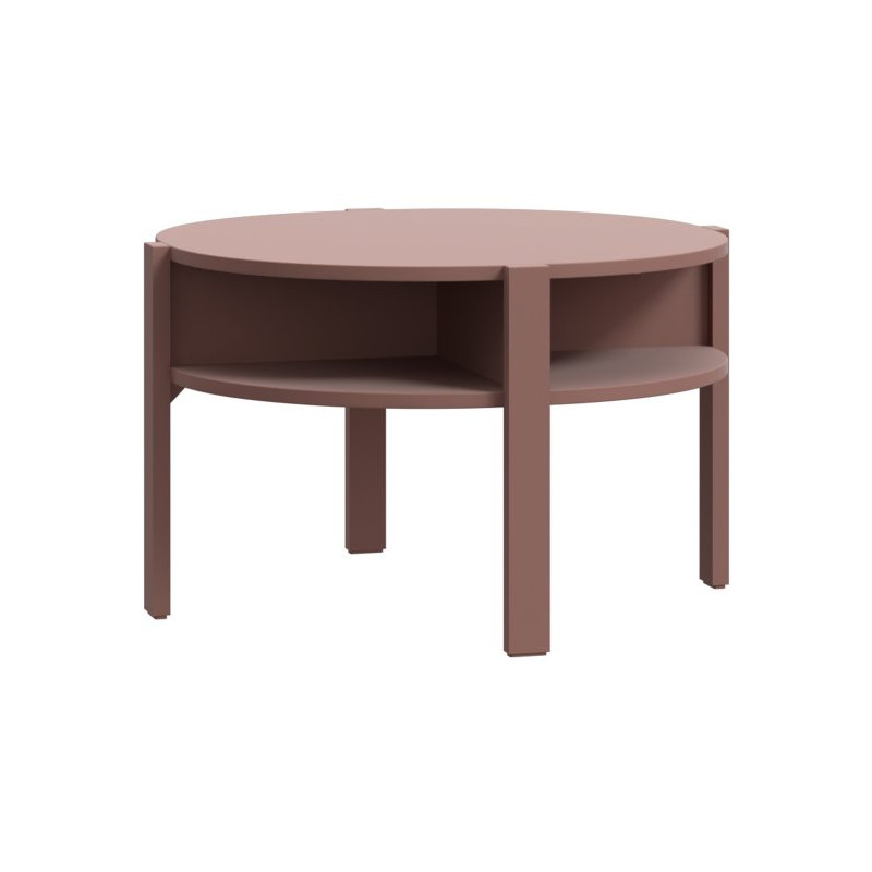 Stolik kawowy okrągły 75x75 cm Breathtaker terakota