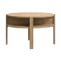 Stolik kawowy okrągły 75x75 cm Breathtaker CFTT5024 dąb mauvella