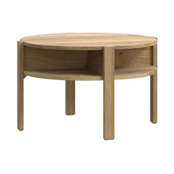 Stolik kawowy okrągły 75x75 cm Breathtaker CFTT5024 dąb mauvella
