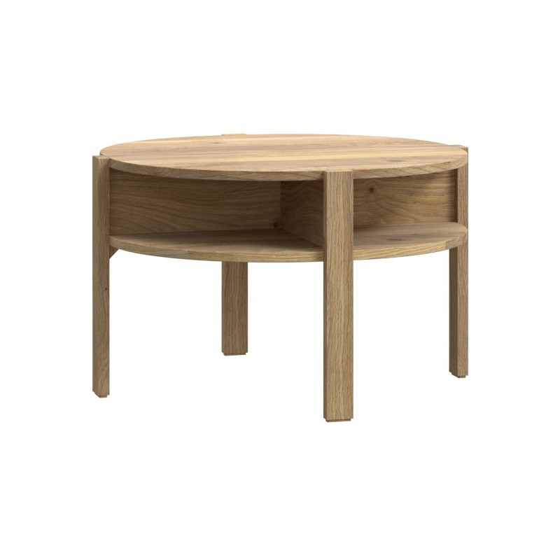 Stolik kawowy okrągły 75x75 cm Breathtaker CFTT5024 dąb mauvella