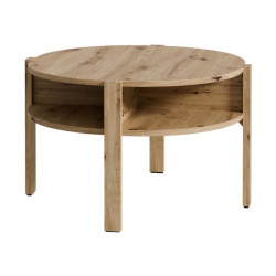 Stolik kawowy okrągły 75x75 cm Breathtaker CFTT5024 dąb artisan