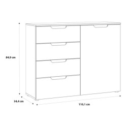 Komoda nowoczesna Sapporo SNNK221 biały
