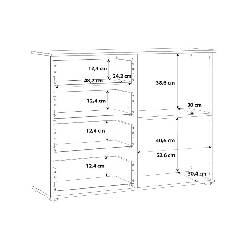 Komoda nowoczesna Sapporo SNNK221 biały