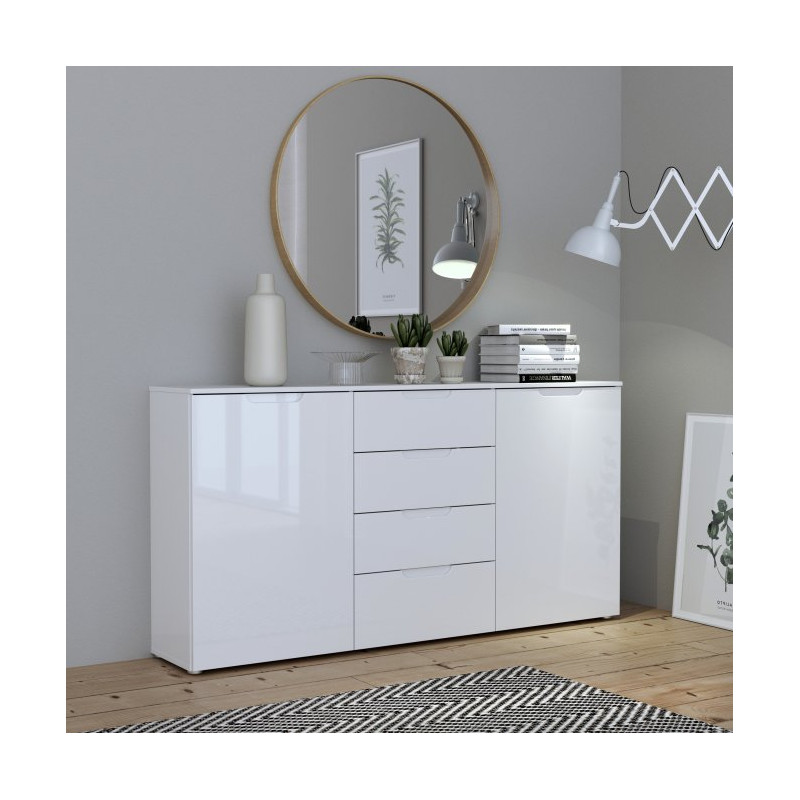 Komoda nowoczesna z szufladami Sapporo SNNK221 biały