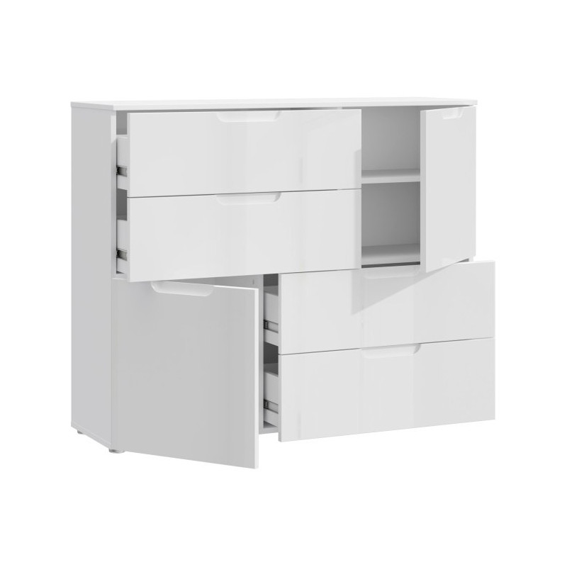Komoda nowoczesna 115 cm Sapporo SNNK325 biały