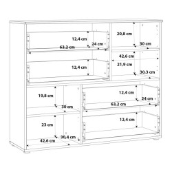 Komoda nowoczesna 115 cm Sapporo SNNK325 biały