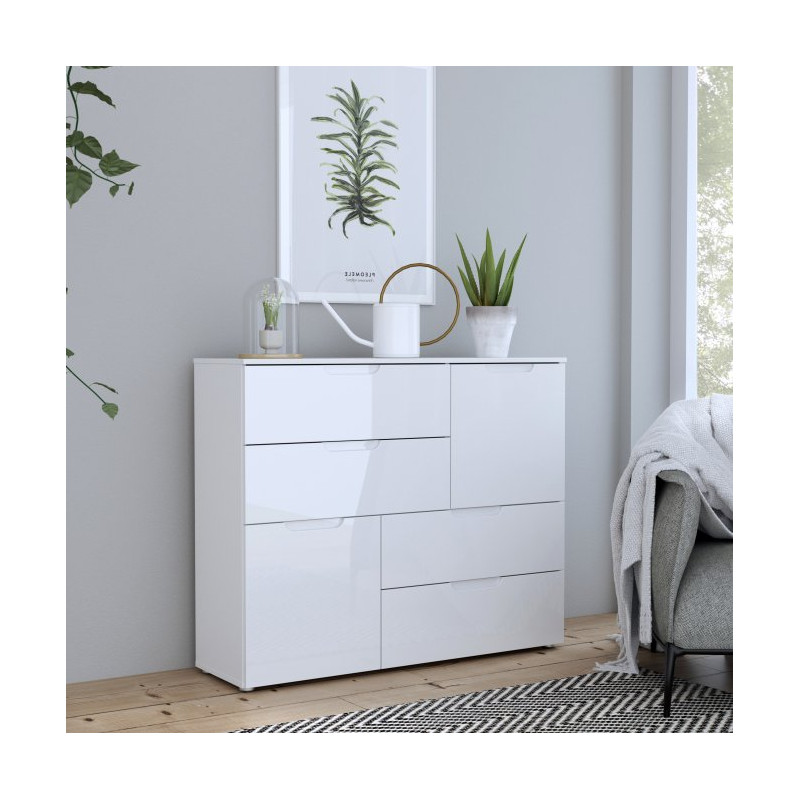 Komoda nowoczesna 115 cm Sapporo SNNK325 biały