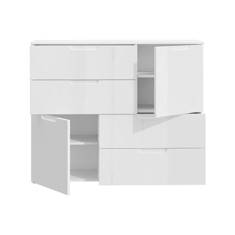 Komoda nowoczesna 115 cm Sapporo SNNK325 biały