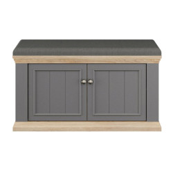 Ławeczka tapicerowana Pontypool PNTD122 dąb mauvella/uni wolfram szary