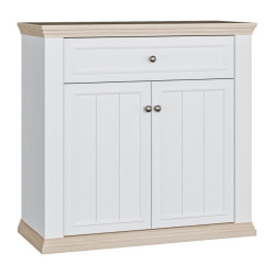 Komoda dwudrzwiowa Pontypool PNTK222 biały/dąb riva