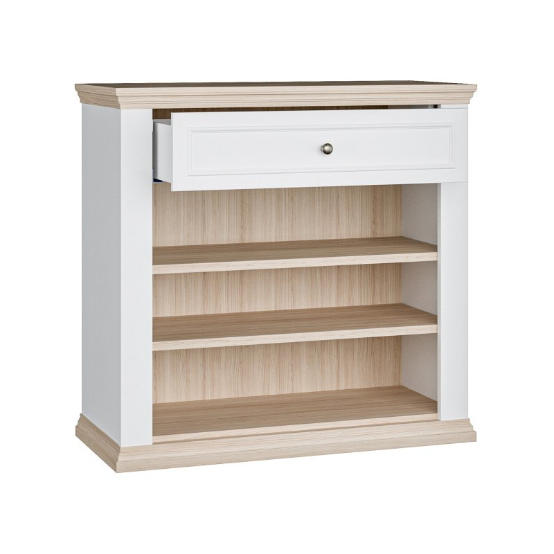 Komoda dwudrzwiowa Pontypool PNTK222 biały/dąb riva