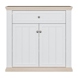 Komoda dwudrzwiowa Pontypool PNTK222 biały/dąb riva