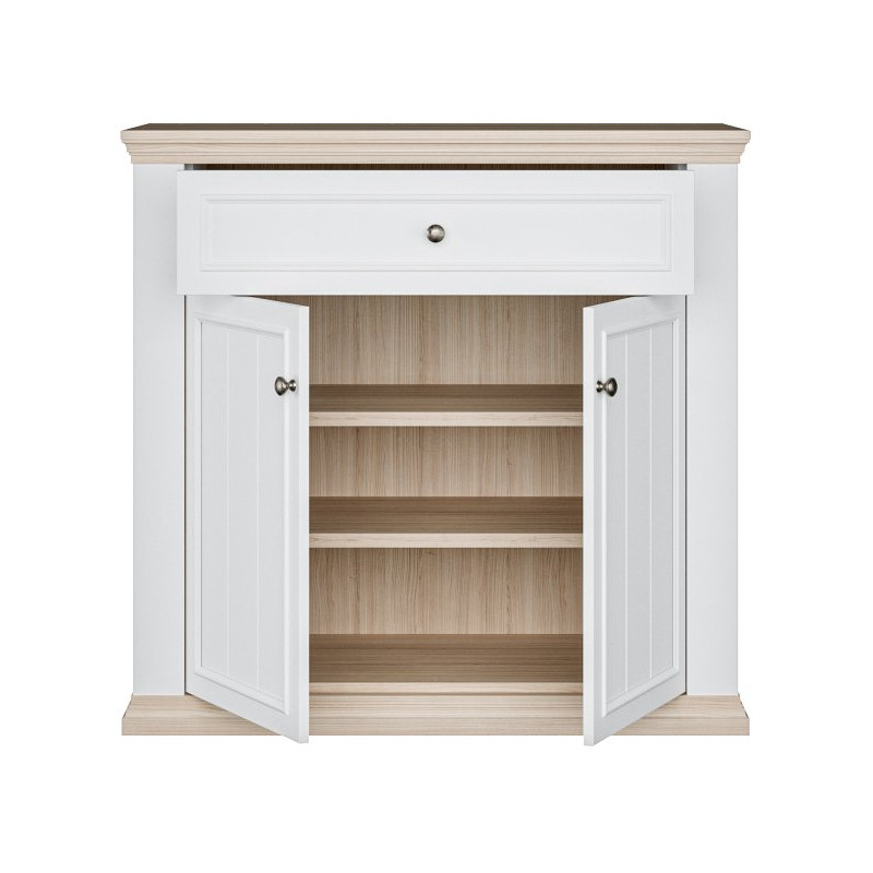 Komoda dwudrzwiowa Pontypool PNTK222 biały/dąb riva