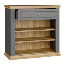 Komoda dwudrzwiowa Pontypool PNTK222 dąb mauvella/uni wolfram szary