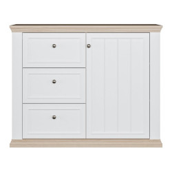 Komoda 120 cm Pontypool PNTK226L biały/dąb riva