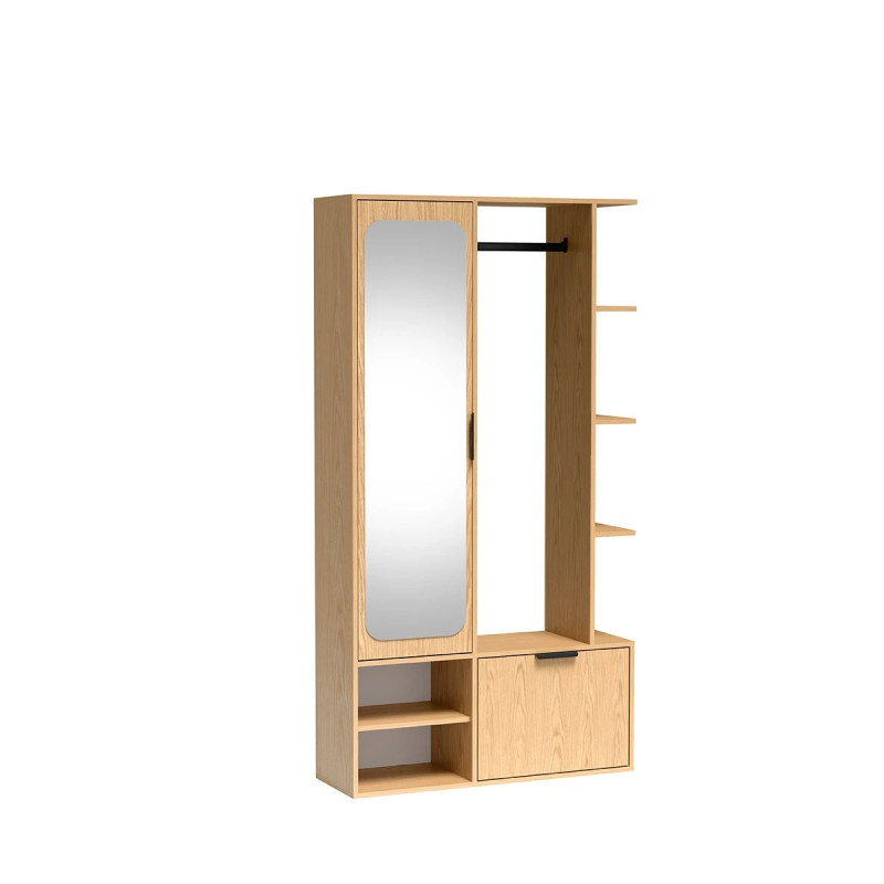 Garderoba z Lustrem Nala Jarstol Dąb Bookmatch