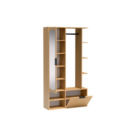 Garderoba z Lustrem Nala Jarstol Dąb Bookmatch