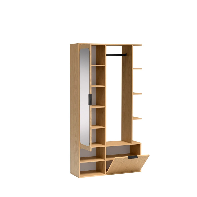 Garderoba z Lustrem Nala Jarstol Dąb Bookmatch