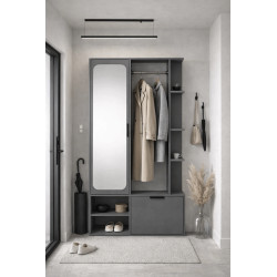 Garderoba z Lustrem Nala Jarstol Szary Diamentowy