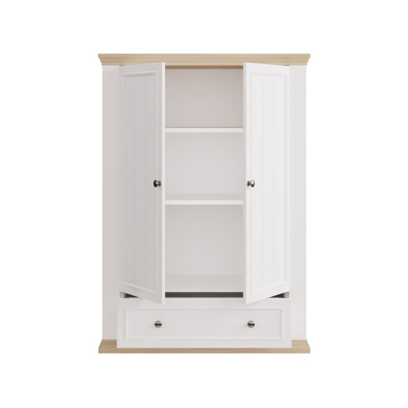 Wysoka komoda Pontypool PNTK423 biały/dąb riva