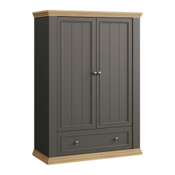 Wysoka komoda Pontypool PNTK423 dąb mauvella/uni wolfram szary