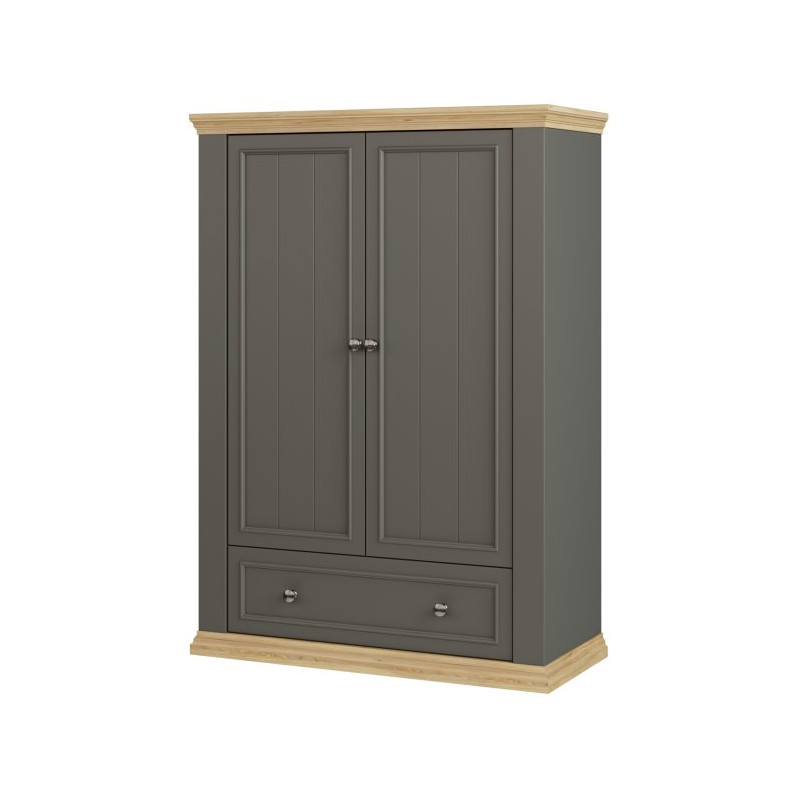 Wysoka komoda Pontypool PNTK423 dąb mauvella/uni wolfram szary